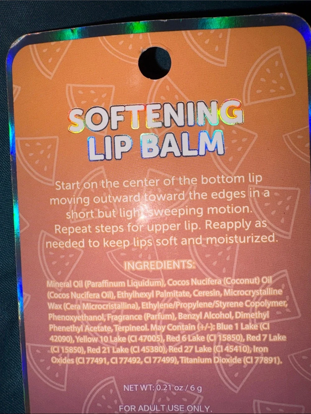 Big Cup-like Lip Balm - Watermelon - Red Softening Lip Balm - Cup Design